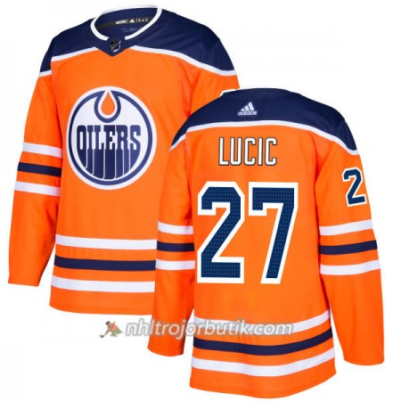 Män Ishockey Edmonton Oilers Tröja Milan Lucic 27 Adidas 2017-2018 Orange Authentic Män Ishockey Edmonton Oilers Tröja Milan Lucic 27 Adidas 2017-2018 Orange Authentic